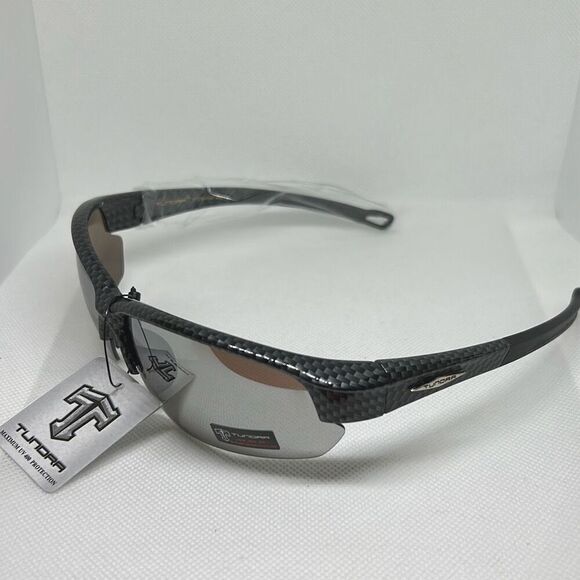 Tundra Mens Semi Rimless Mirrored Wrap Sunglasses - Picture 1 of 3